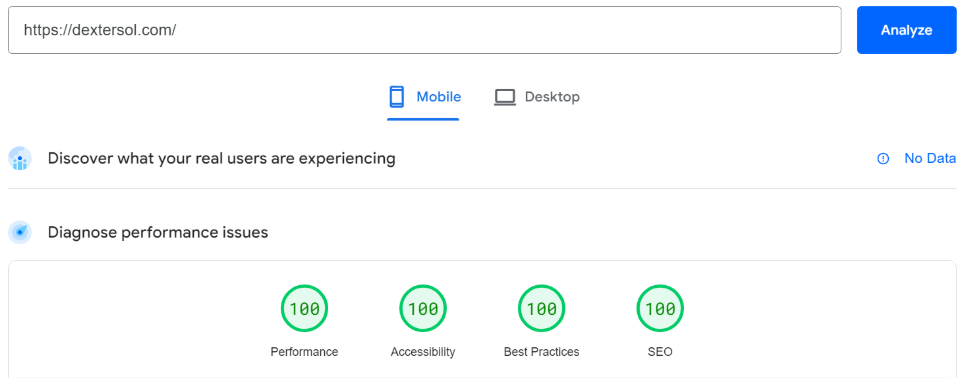 Dextersol Seo score