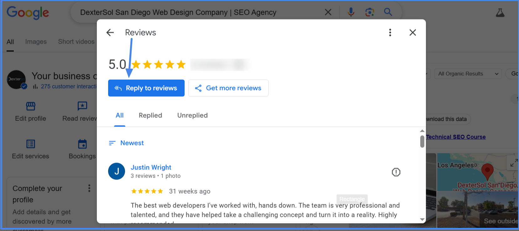 How to Generate organic visits for Google business profile 15 reply to reviews from customers