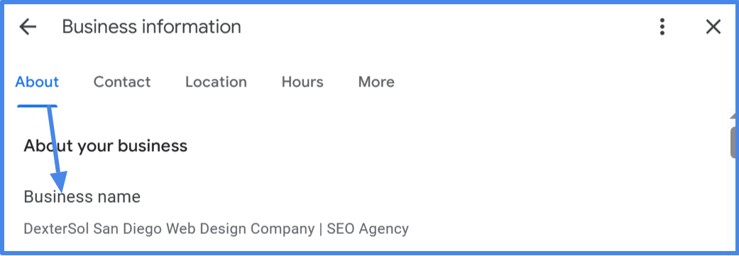 How to Generate organic visits for Google business profile 2 Add your business name in google business profile