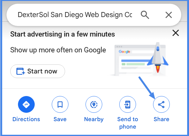 How to Generate organic visits for Google business profile 25 Go to the “Share” button and Choose “Embed a Map.”